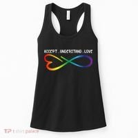 Accept Understand Love Neurodiversity Infinity Autism Women's Tank Top thumb 0