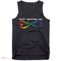 Accept Understand Love Neurodiversity Infinity Autism Tank Top thumb 0
