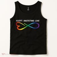 Accept Understand Love Neurodiversity Infinity Autism Tank Top thumb 2