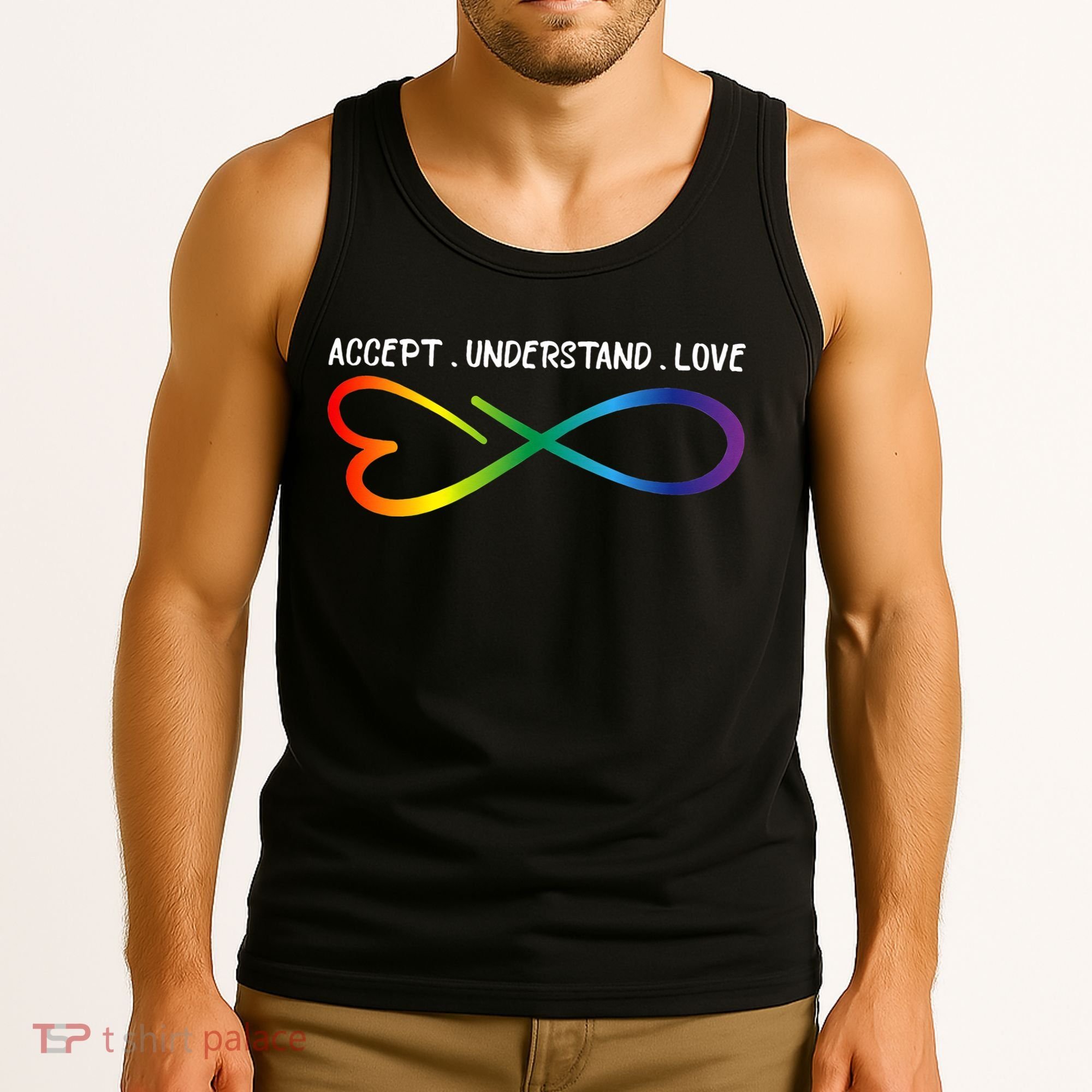 Accept Understand Love Neurodiversity Infinity Autism Tank Top