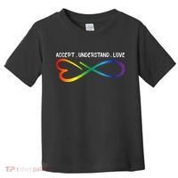 Accept Understand Love Neurodiversity Infinity Autism Toddler T-Shirt thumb 0