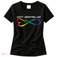 Accept Understand Love Neurodiversity Infinity Autism Women's T-Shirt thumb 0