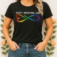 Accept Understand Love Neurodiversity Infinity Autism Women's T-Shirt thumb 2