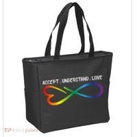 Accept Understand Love Neurodiversity Infinity Autism Tote Bag thumb 2