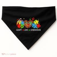 Accept Understand Love Baseball Autism Coquette Teacher USA-Made Doggie Bandana thumb 0