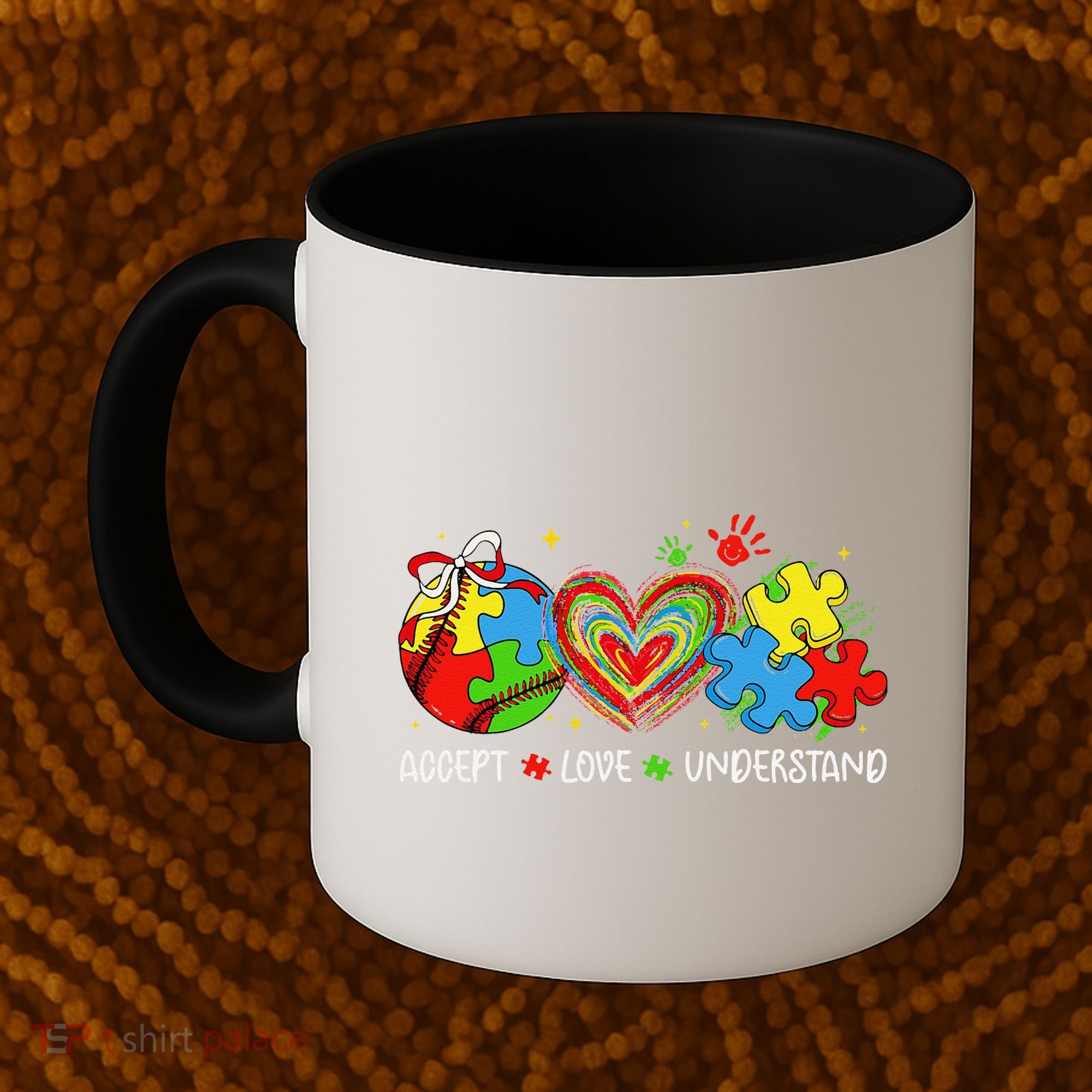 Accept Understand Love Baseball Autism Coquette Teacher Coffee Mug