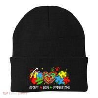 Accept Understand Love Baseball Autism Coquette Teacher Beanie thumb 0