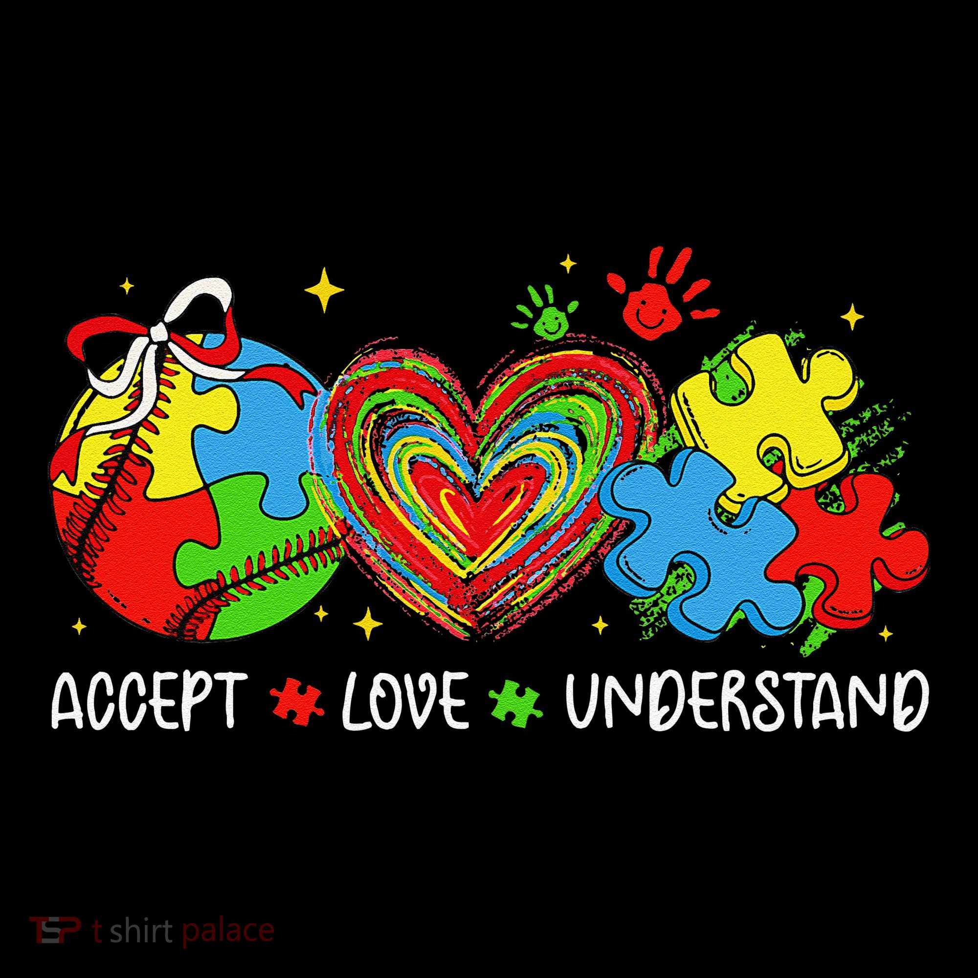 Accept Understand Love Baseball Autism Coquette Teacher Women's Hoodie