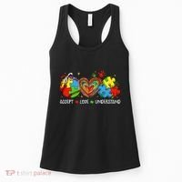 Accept Understand Love Baseball Autism Coquette Teacher Women's Tank Top thumb 0