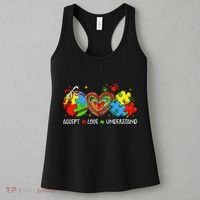 Accept Understand Love Baseball Autism Coquette Teacher Women's Tank Top thumb 3