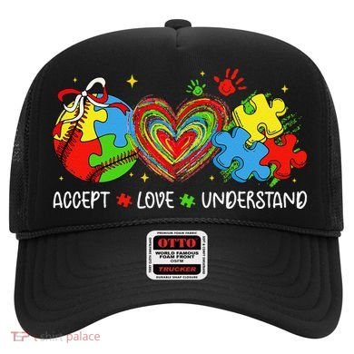 Accept Understand Love Baseball Autism Coquette Teacher Hat