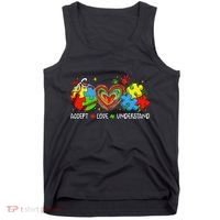 Accept Understand Love Baseball Autism Coquette Teacher Tank Top thumb 0