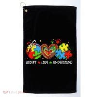 Accept Understand Love Baseball Autism Coquette Teacher Golf Towel thumb 0
