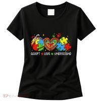 Accept Understand Love Baseball Autism Coquette Teacher Women's T-Shirt thumb 0