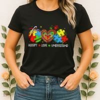 Accept Understand Love Baseball Autism Coquette Teacher Women's T-Shirt thumb 2