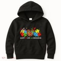 Accept Understand Love Baseball Autism Coquette Teacher Kids Hoodie thumb 0