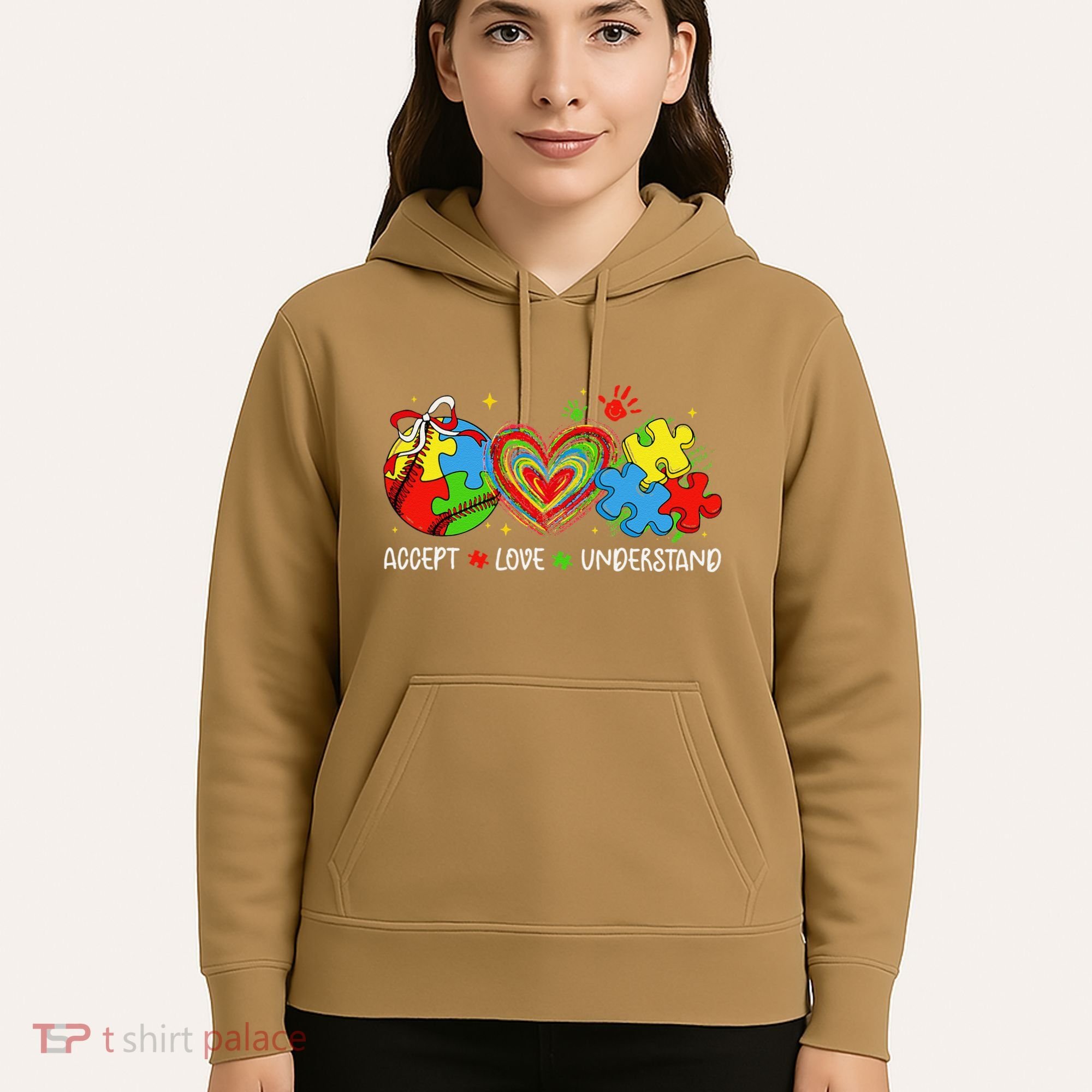 Accept Understand Love Baseball Autism Coquette Teacher Hoodie