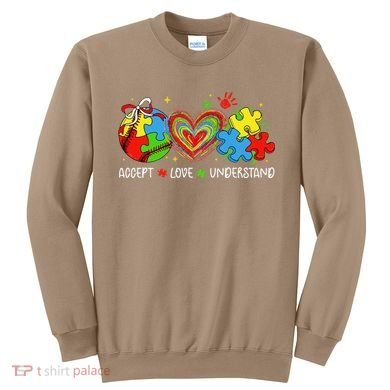 Accept Understand Love Baseball Autism Coquette Teacher Sweatshirt