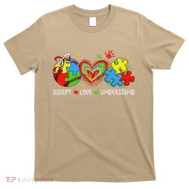 Accept Understand Love Baseball Autism Coquette Teacher T-Shirt