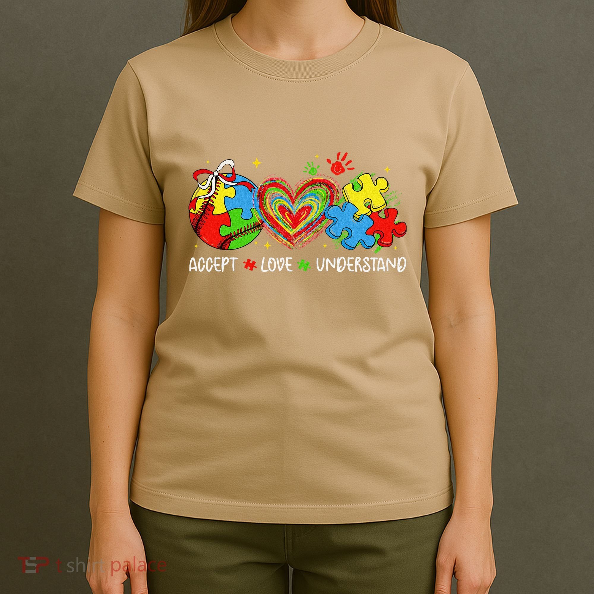 Accept Understand Love Baseball Autism Coquette Teacher T-Shirt