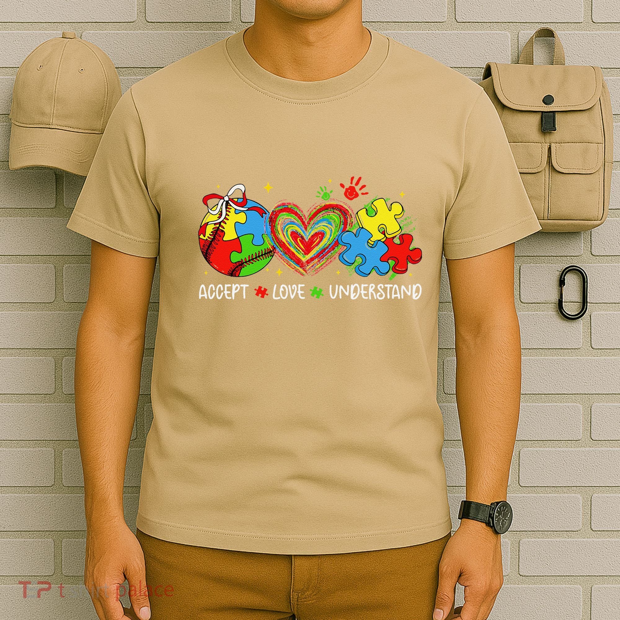 Accept Understand Love Baseball Autism Coquette Teacher T-Shirt