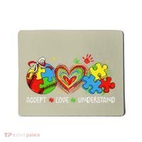 Accept Understand Love Baseball Autism Coquette Teacher Mousepad thumb 0