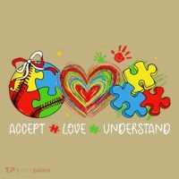 Accept Understand Love Baseball Autism Coquette Teacher Mousepad thumb 1