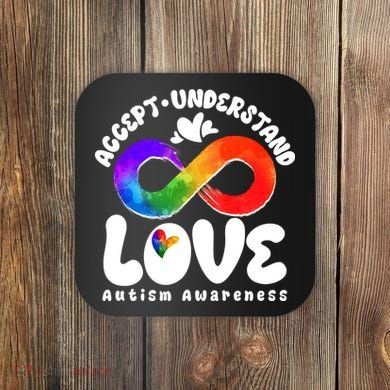 Accept Understand Love Autism Awareness Coaster