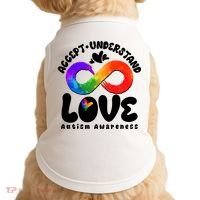 Accept Understand Love Autism Awareness Doggie Tank thumb 0