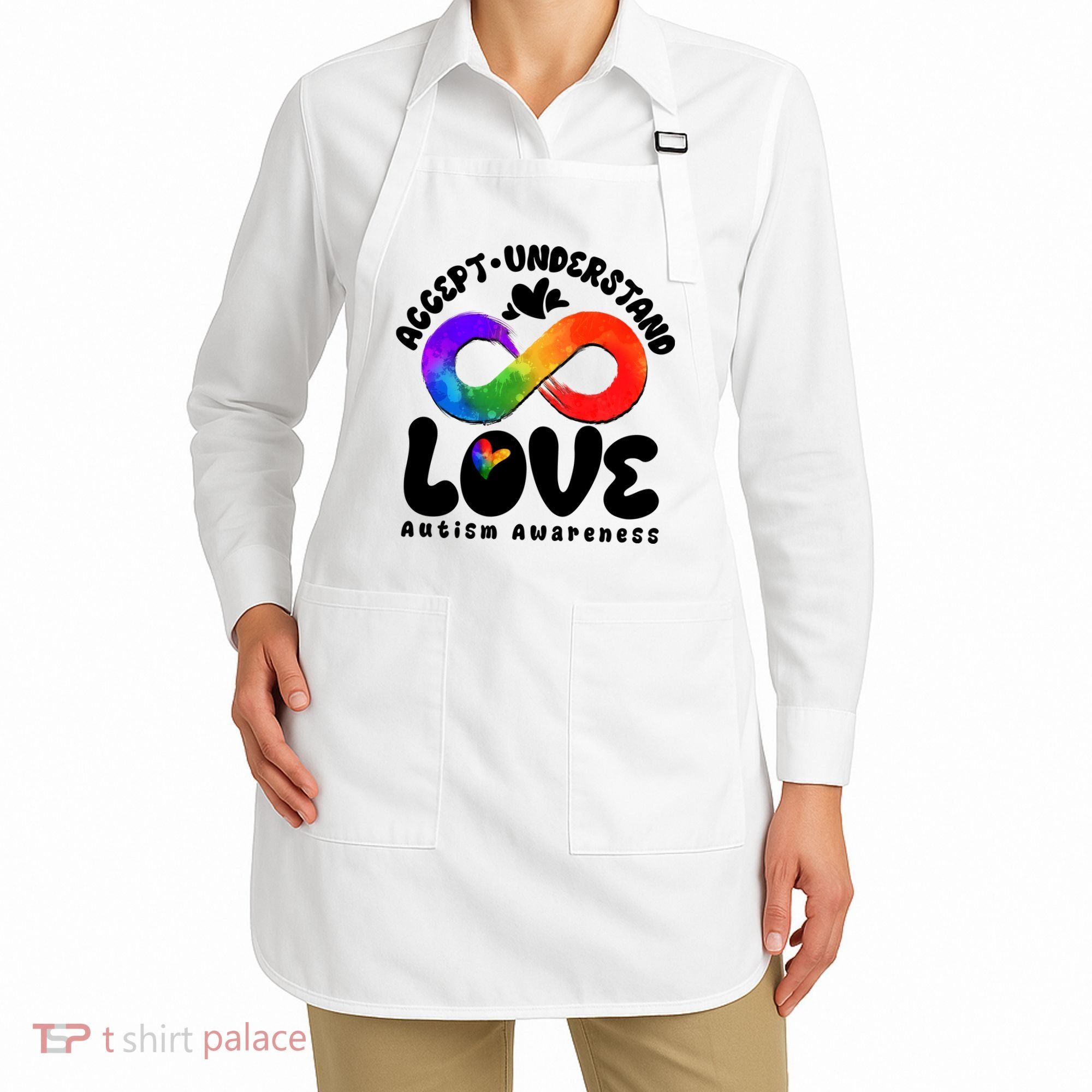 Accept Understand Love Autism Awareness Apron