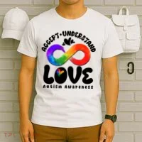Accept Understand Love Autism Awareness T-Shirt thumb 6