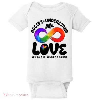 Accept Understand Love Autism Awareness Baby Bodysuit