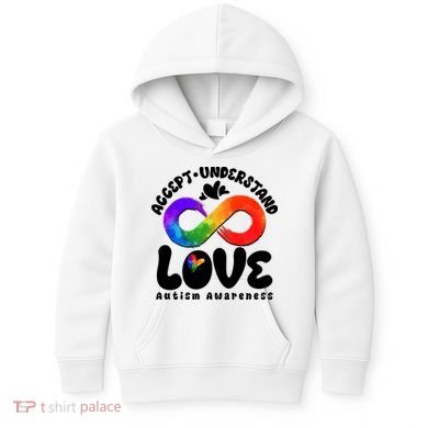 Accept Understand Love Autism Awareness Kids Hoodie