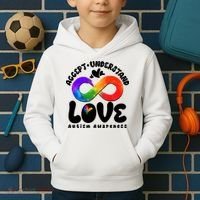 Accept Understand Love Autism Awareness Kids Hoodie thumb 2
