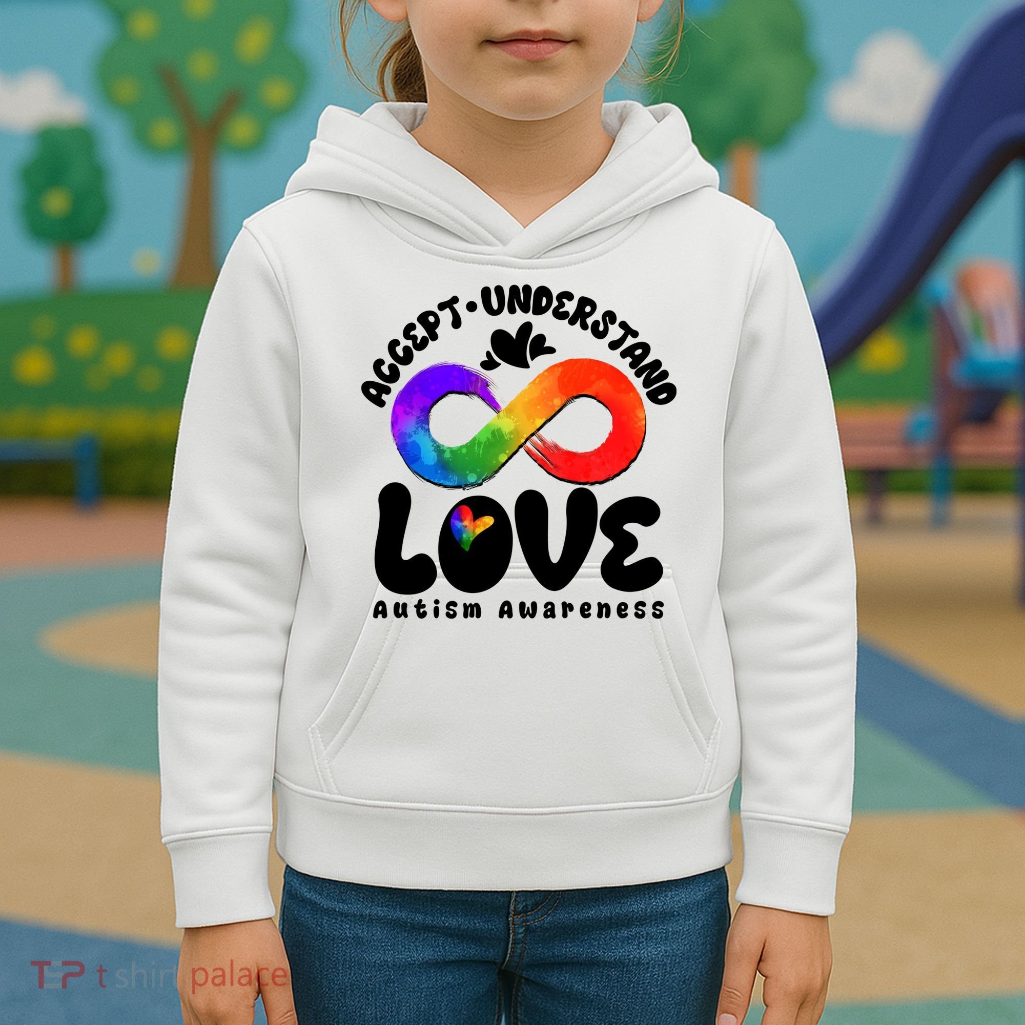Accept Understand Love Autism Awareness Kids Hoodie