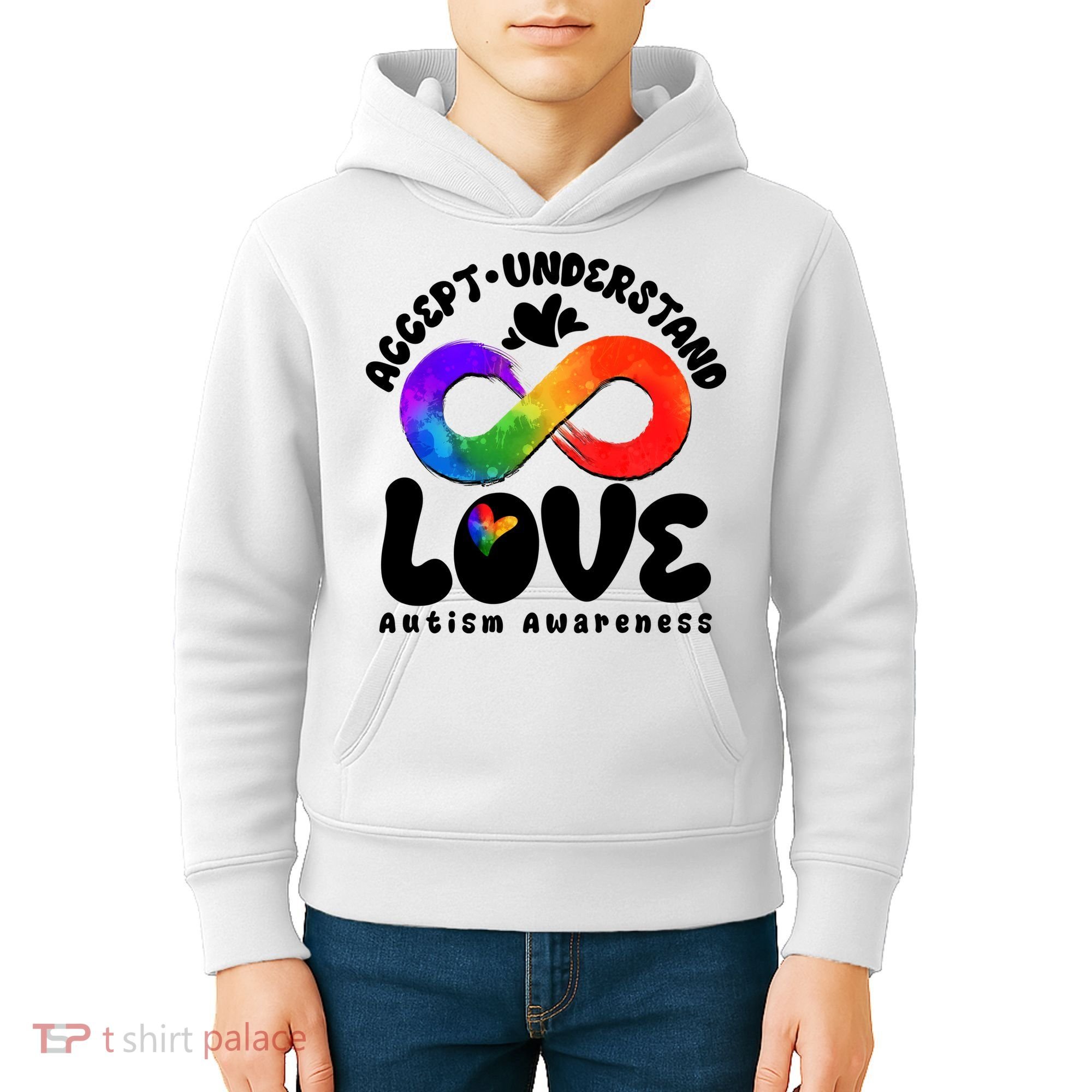 Accept Understand Love Autism Awareness Kids Hoodie