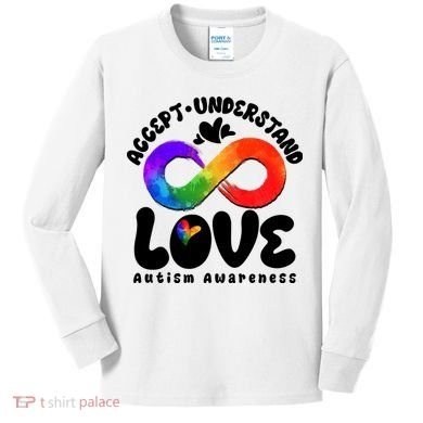 Accept Understand Love Autism Awareness Kids Long Sleeve Shirt