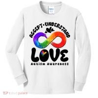 Accept Understand Love Autism Awareness Kids Long Sleeve Shirt thumb 0