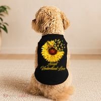 Accept Understand Love Sunflower Autism Doggie Tank thumb 2