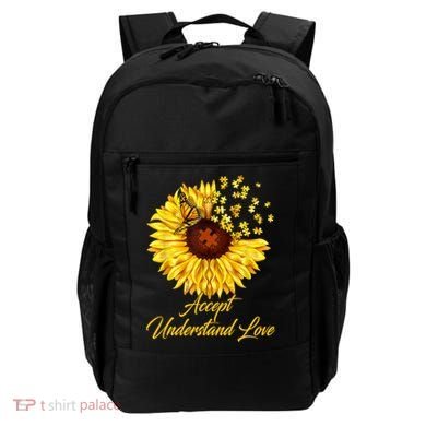Accept Understand Love Sunflower Autism Backpack
