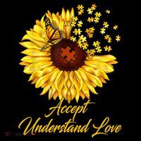 Accept Understand Love Sunflower Autism Women's Hoodie thumb 2