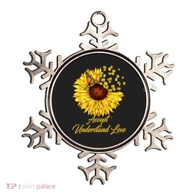 Accept Understand Love Sunflower Autism Ornament