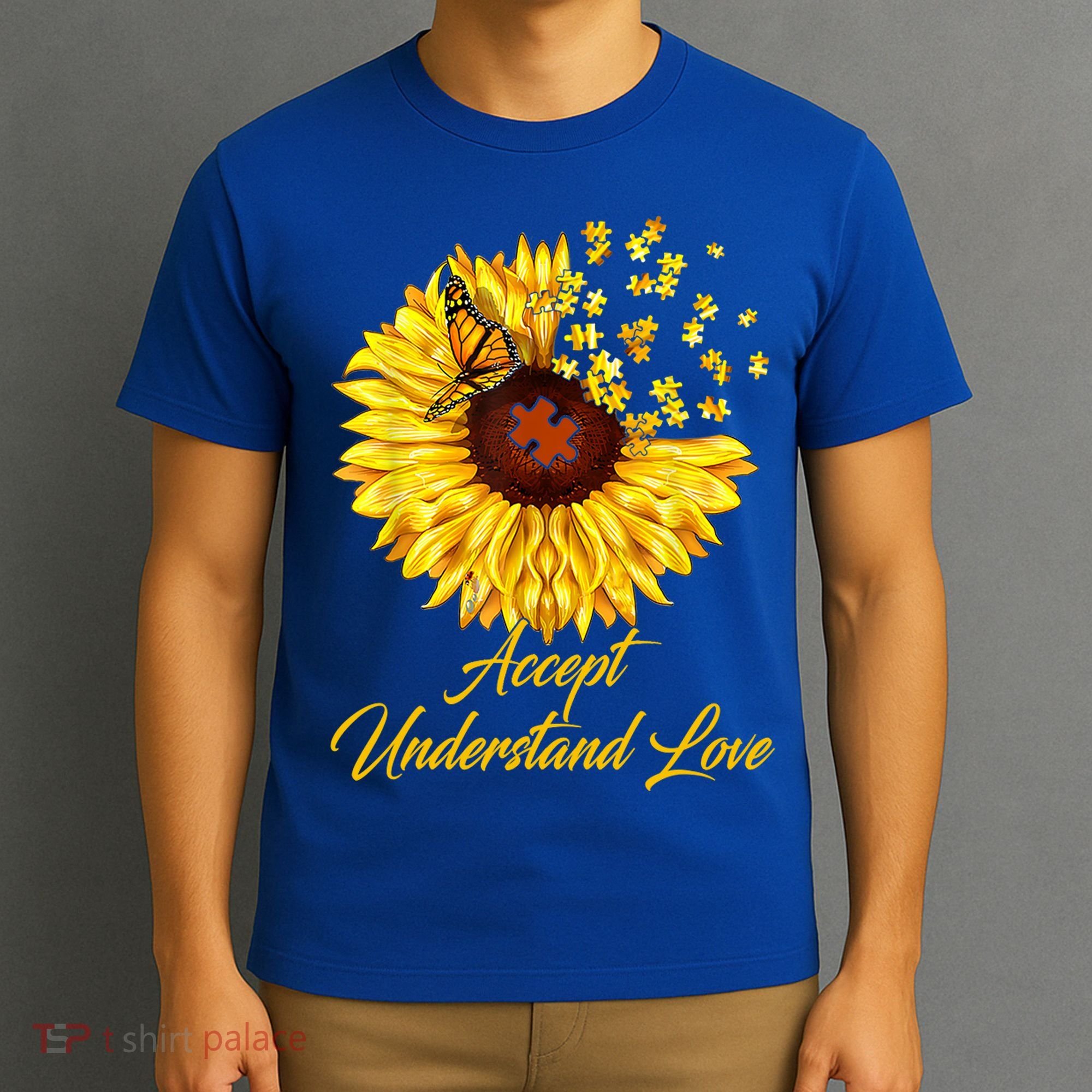 Accept Understand Love Sunflower Autism T-Shirt