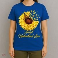 Accept Understand Love Sunflower Autism T-Shirt thumb 4