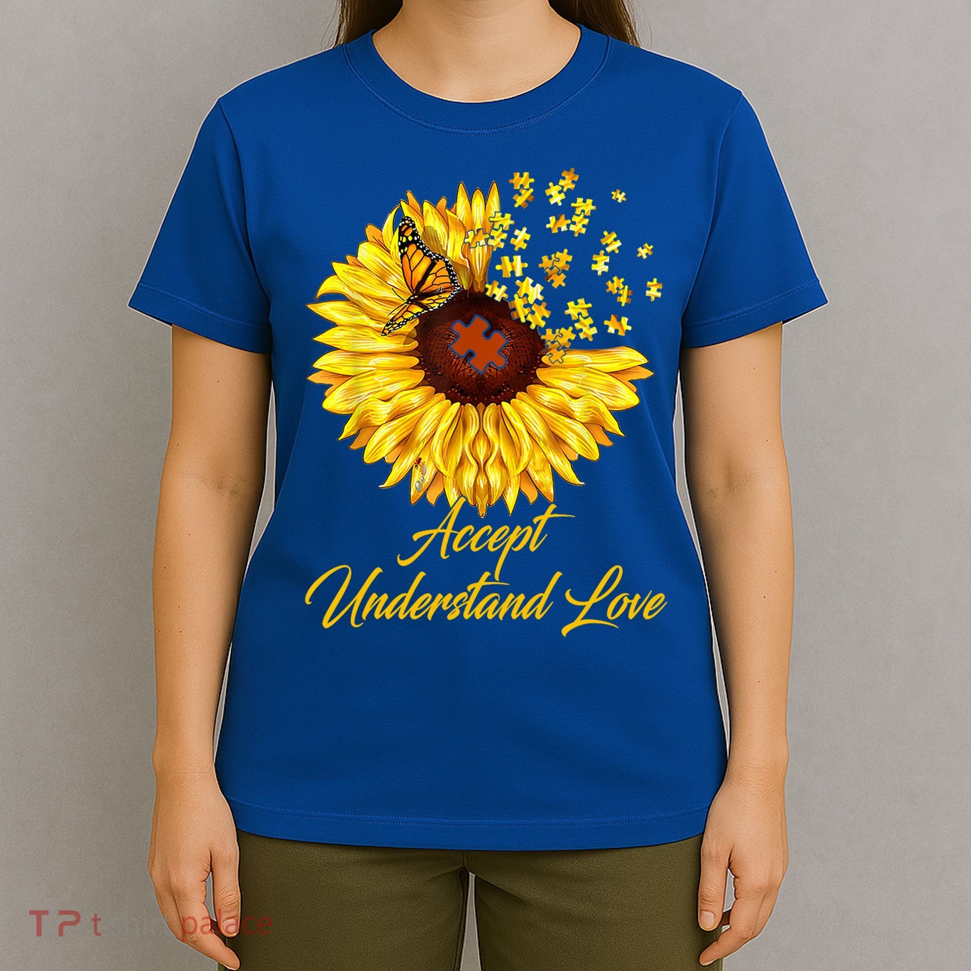 Accept Understand Love Sunflower Autism T-Shirt