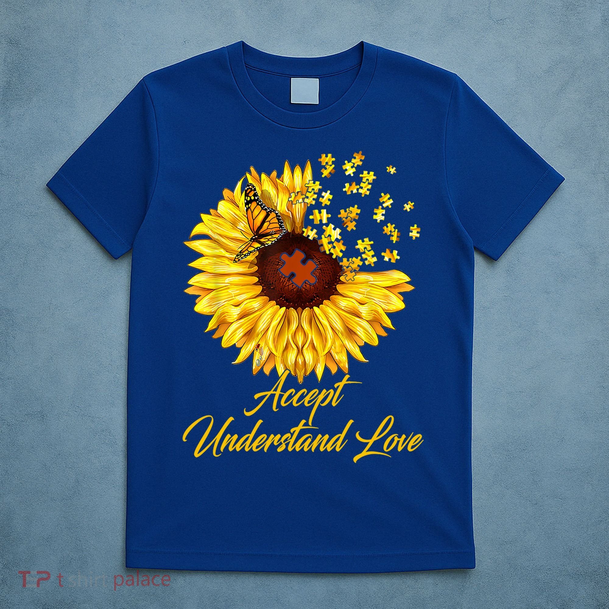 Accept Understand Love Sunflower Autism T-Shirt