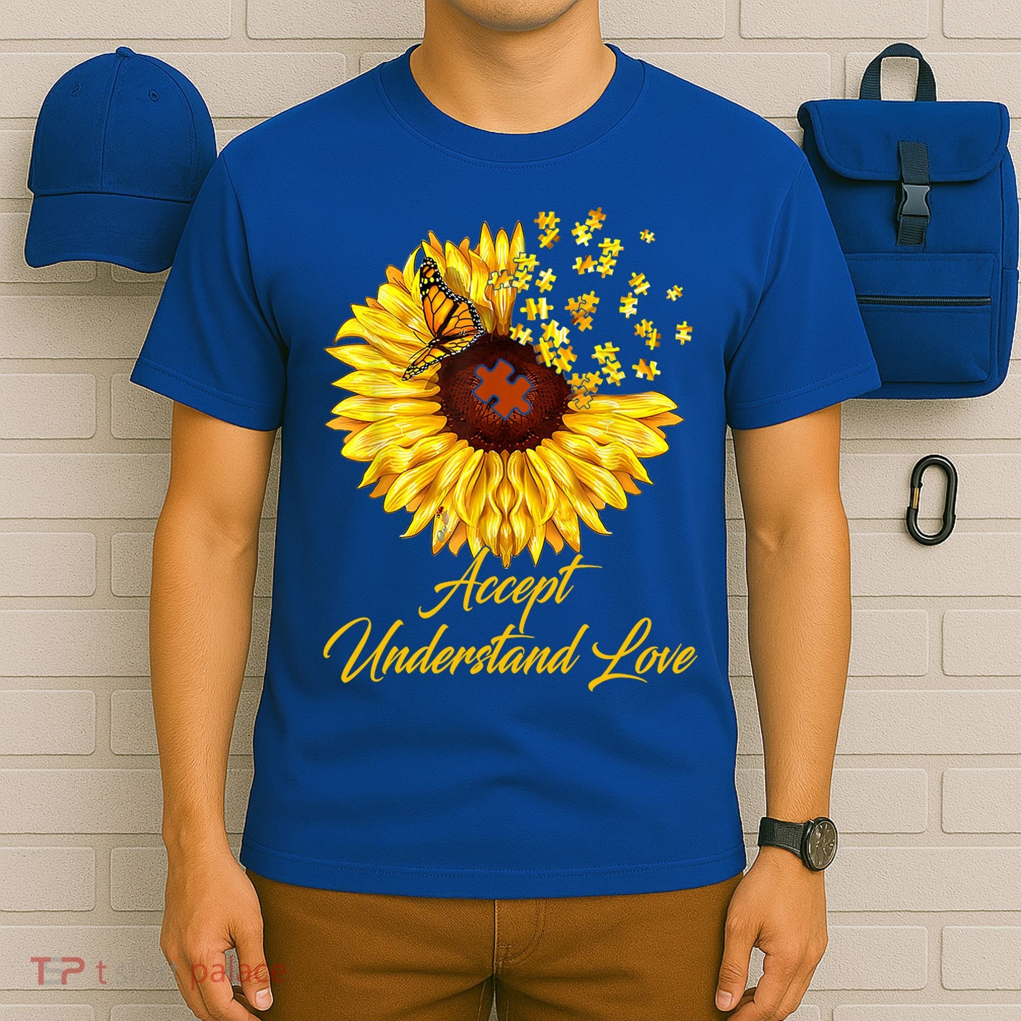 Accept Understand Love Sunflower Autism T-Shirt