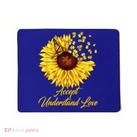 Accept Understand Love Sunflower Autism Mousepad thumb 0