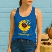 Accept Understand Love Sunflower Autism Women's Tank Top thumb 2