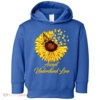 Accept Understand Love Sunflower Autism Toddler Hoodie thumb 0